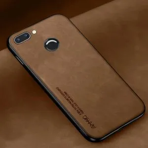 Transparent Dark Brown Phone Case With Simple Pattern TPU