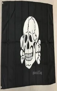 DÜNN Totenkopf Blau Line Flagge – 3 X 5 Fuß (ca. 90x150 Cm) Mit Messing-Ösen