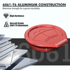 BEVINSEE Billet Aluminum Washer Fluid Reservoir Cap Red 61667007970 for BEVINSEE Billet Aluminum Washer Fluid Reservoir Cap Red 61667007970 for