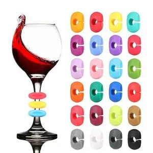26 Pcs Letter Wine Glass Charm Markers Tags Natural Freshwater Shell Wine Glass Rings Wine Glass Jewelry Charms Glasses Tumbler Cup Wine Tasting Part