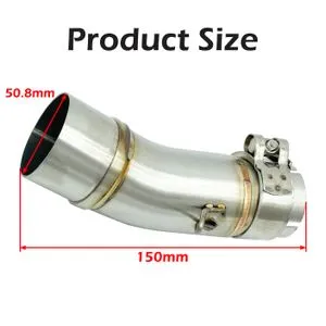 すず Kawasaki Ninja 400 Z400 Exhaust Middle Pipe Slip-On Link