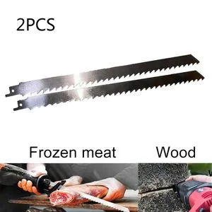 S1122D 225mm Reciprocating Saw Blade Jig Saw Blade For Cutting Bone Meat Wood Power Saw Blade With Fine Tooth Effective Tools - 1420