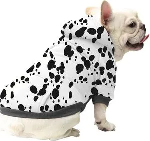 Dalmatian Print Small Dog Hoodie Clothes Sweater Warm Puppy Sweatshirt Pet Doggy Outfit Medium Dalmatian Print Small Dog Hoodie Clothes Sweater Warm Puppy Sweatshirt Pet Doggy Outfit Medium