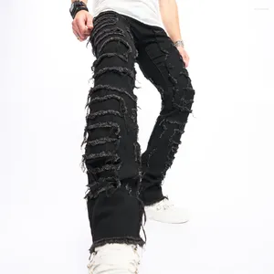 DHgate.com:Stylish Mens Hip Hop Stacked Slim Jeans | Washed