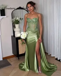 Sage Green Satin Spaghetti Strap Trumpet Floor-Length Prom Dress with  Applique Sequins from Dhgate Prom Dresses - price 212.53