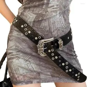 Studded Jeweled Grommet Waist Belt for Girls Jeans - Punk