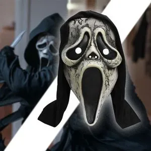 KALUROIL Masque Effrayant d'Halloween - Scream Skull Ghost Masque pour Enfants et Adultes