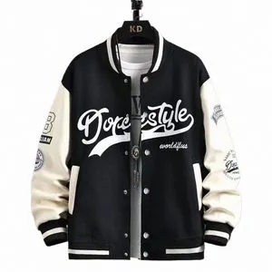 Mens Baseball Jacket Spring Autumn Coat Lightweight Streetwear