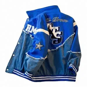 DHgate.com:American Denim Jacket with Embroidered Stitching