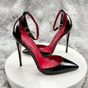 【Anyone more】Boren Double Strap Stiletto Flat Shoes 61RUGqCfBwL.jpg