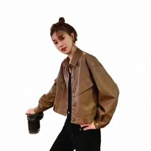 ☆韓国の人気☆【LOW CLASSIC】☆LEATHER SHORT JACKE.T☆ DHgate.com:Chic High-Waist Genuine Leather Jackets: Vintage