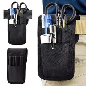 VEPKOIT Belt Pen Holder, Pocket Protectors For Pens And Pencils, Tactical Pencil Pouch For Outdoor Work, Detachable Molle Pen Pouch Pocket Organizer Pouch, Adjustable Small Pocket Pen Holder, Black - View #9