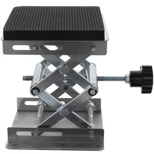 Heavy Duty Laboratory Scissor Jack Lift Table,Stainless Steel, Plate