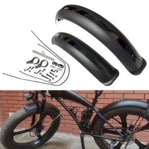 MICARGI 26"x3.0" Fat Tire Bike Fender Set - Front & Rear Steel Mudguards