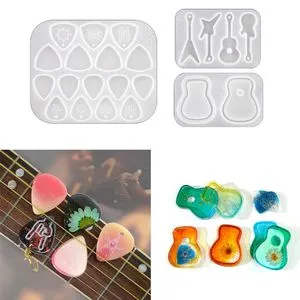 CAYUDEN Médiator Guitare Moule Resine Epoxy, Guitare DIY