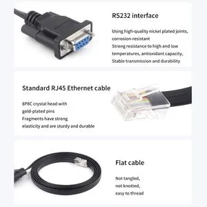 RS232 to RJ45 Console Cable DB9 9-Pin Serial Port Female to RJ45 Connector 5.9 ft 1.8 m for Routers and Switches from Skin Protectors - price 36.33