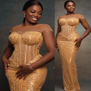 Gold Sheath Prom Dress Floor-Length Sequined Crystal Beaded Lace-Up Back for  Formal Occasions from Dhgate Prom Dresses - price 303.52
