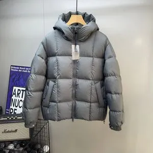 【ADD】GREY DOWN JACKET Stylish Unisex Grey Puffer Jacket With Hood Thick, Long