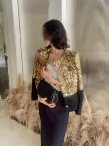 ジャケット GOLDEN  Woman Jacket Beige PRETTYGARDEN Women's Faux Leather Jackets 2025 Fall Long