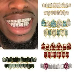 送税込【King Ice】ICED STUDDED VAMPIRE GRILLZ 歯アクセサリー Premium Iced Out Fang Grillz Set – ICED OUT