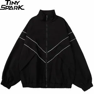 DHgate.com:Mens Reflective Striped Jacket, Hip Hop