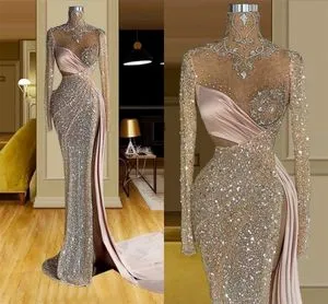 rhinestone mermaid dress Chic V-Neck Lace Rhinestones Sweep Train Mermaid Prom Dresses