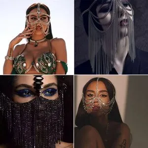 Comprar Boho Crystal Face Chain Mesh Masquerade Mask Rhinestone Parties Ball Disfraces Belly Dance Stage Veneciano Mardi Gras Dress Mascaras Joyas Para Mujeres Y Ninas 1079838975