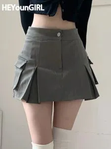 ☆韓国の人気☆【WOOALONG】☆Cargo pleats denim mini skir.t☆ 300x300-f3-albu-km-m-16-