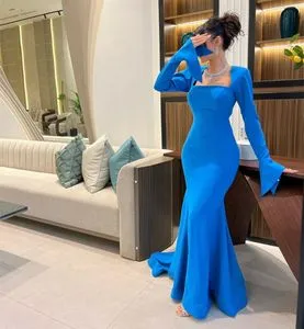 Elegant Long Sleeve Evening Dresses: Crepe Mermaid... From Dyy_dress88,  $75.2 | DHgate.Com