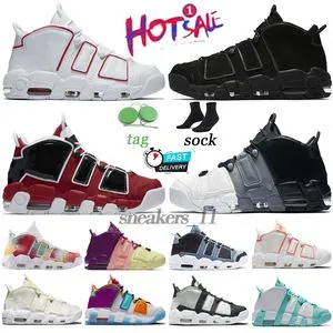 96 More Uptempo Series Basketball Shoes Mens Women Sneakers Designer Scottie Tri Color Pippens Total Orange White Sunset Black Bulls University Blue UNC Trainers From Sneakers 11 24.03 DHgate.Com
