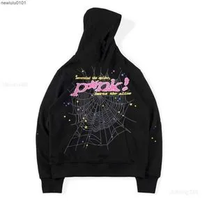Spider Web Hoodie Men Zipper Closure 100% Cotton Regular Length