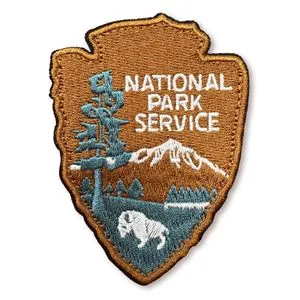 Glacier Bay National Park Patch - Embroidered Iron-on Applique - Travel Souvenir - Blue Heron
