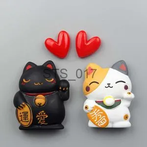 Giappone Lucky Cat Stick Giappone Magnete Frigorifero Magnete Decorazione Magnete Adesivo Souvenir Resina Artigianato