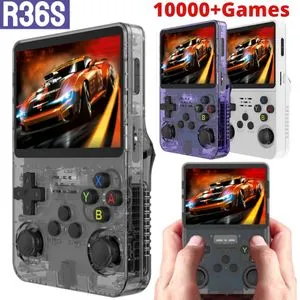 R36S Retro Handheld Konsole – Linux System, 3,5 Zoll IPS Display, 128GB Mit 17000+ Spielen | 3500mAh Akku