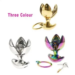opening lotus anal plug Plug Anal Pequeno Pelúcia Rosa