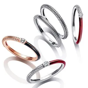 指輪・リング hyeres-lor Champagne Full Moon Silver (W) Glossy Slim Ring M DHgate.com:925 Sterling Silver Moon Ring, Blue Sparkling