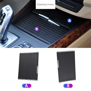 Couvercle Coulissant Console Centrale BMW X5 E70 X6 E71/E72 2007-2014 - Noir ABS+PC, Remplacement Direct