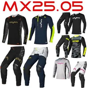 Seven MX Dirt Bike Suit Motocross Gear Set - Black Jersey and Pant