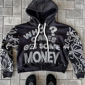Mens Sport Knit Hoodie Four Seasons Casual Zipper Retro Style Up