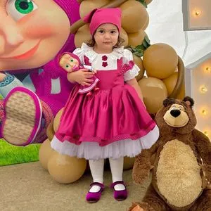 Birthday Dress Vestidos De Masha Para Nias Personalized Masha Inspired  Purple Girl Dress*