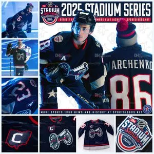 2025 Stadium SeriesColumbus Blue Navy Puffer Jacket From