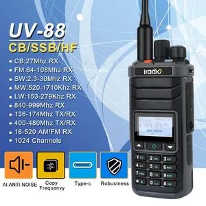 Iradio UV 88 Multi Band Walkie Talkie Uv 5r With USB C