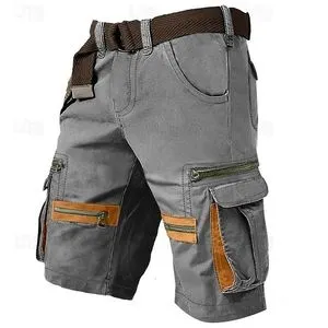 【KOOLOSET】Vintage Washed Cargo Bermuda Pants Vintage Stretch Washed Men's cargo short shorts with