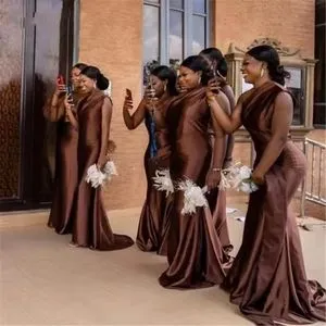 Brown Long Mermaid Bridesmaid Dresses For African... From  Charm_custom_dress, $60.56 | DHgate.Com