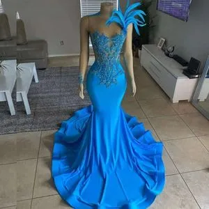 Customizable Mermaid prom dress colors 2022 with Beaded Feather Detailing for Elegant African American Women