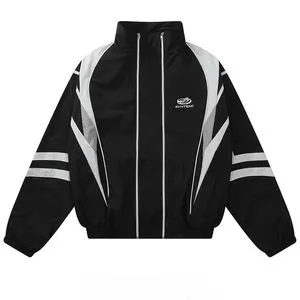 Fashion Y2K Mens Windbreaker Jacket Double Zippers From Kong04