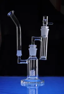 Newest 33.3cm height glass bong with matrix perc and ash catcher with head show perc joint szie 18.8mm