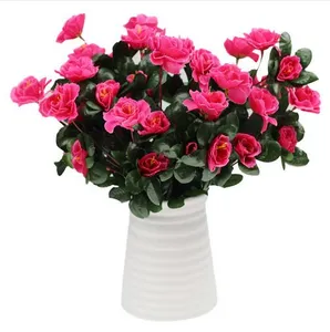 Fiori Artificiali Di Geranio In Seta Rosa Scuro: Composizioni Finte Per Casa, Matrimonio E Decorazione Da Tavolo - 2