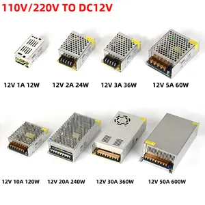 Switch Power Supply Source Adapter AC100-240V to DC12V 3A 5A 8.5A 10A 12A 15A 20A 30A LED lighting Transformersfor Led Strip LED Transformer