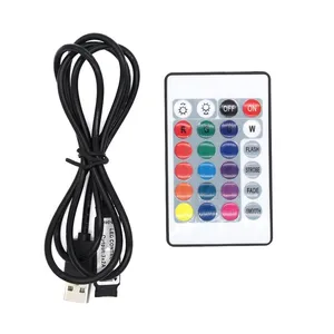 1SET DC 5V Mini IR 24 KEY RGB Remote Controller for RGB LED Light Strip USB